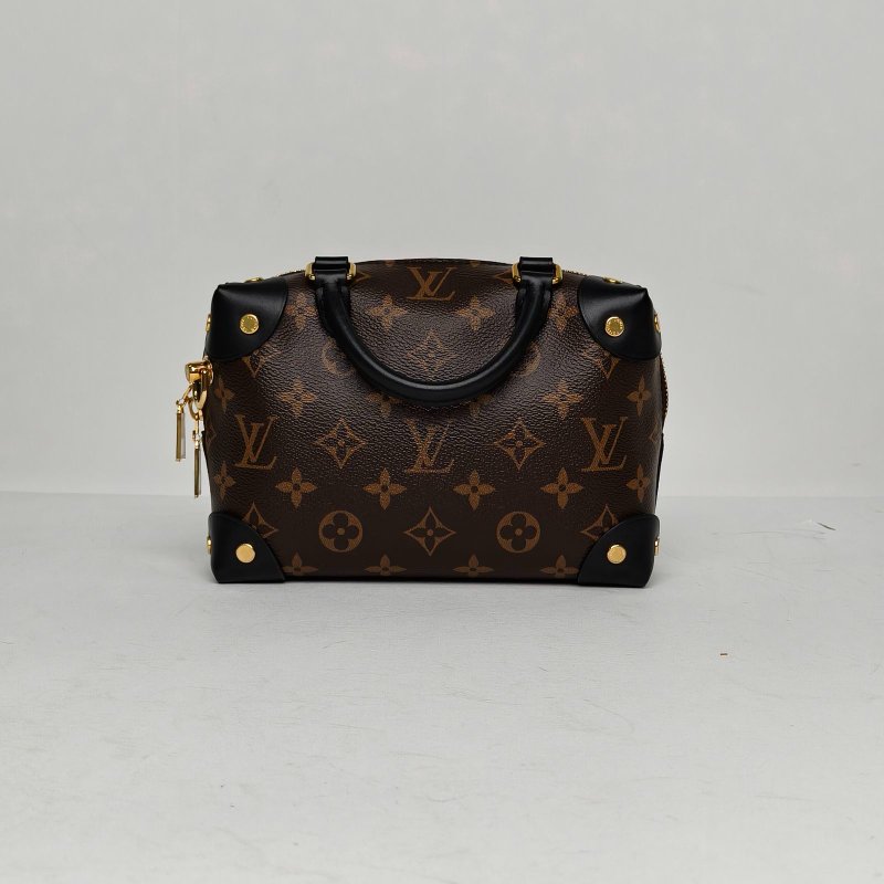 LOUIS VUITTON PETITEMALLESouple手柄軟盒子黑色PVC2020老花肩背包-2