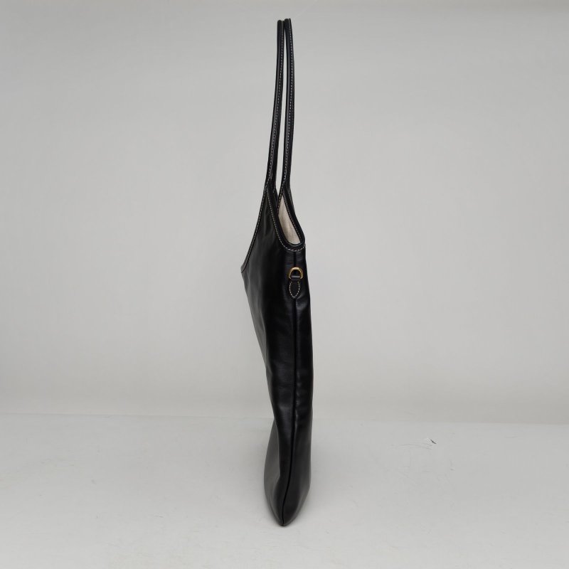 MIU MIU IVYTote托特包35黑色牛皮金扣肩背包-1