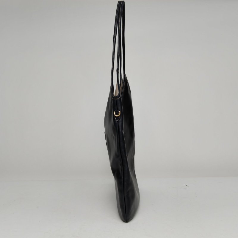 MIU MIU IVYTote托特包35黑色牛皮金扣肩背包-3