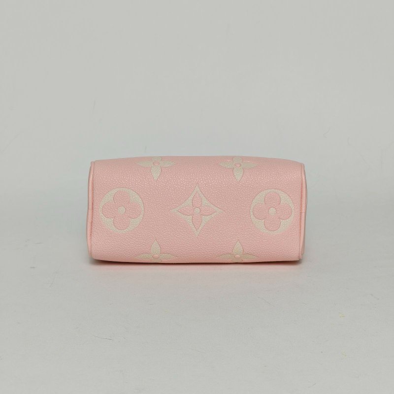 LOUIS VUITTON SpNano16可拆卸肩帶淡粉色牛皮晶片肩背包-3