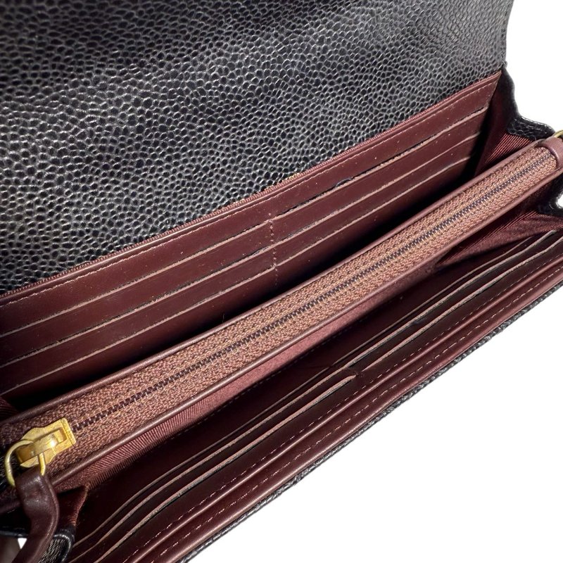 【1742】CHANEL 牛皮皮革Long Wallet金扣長錢包-6