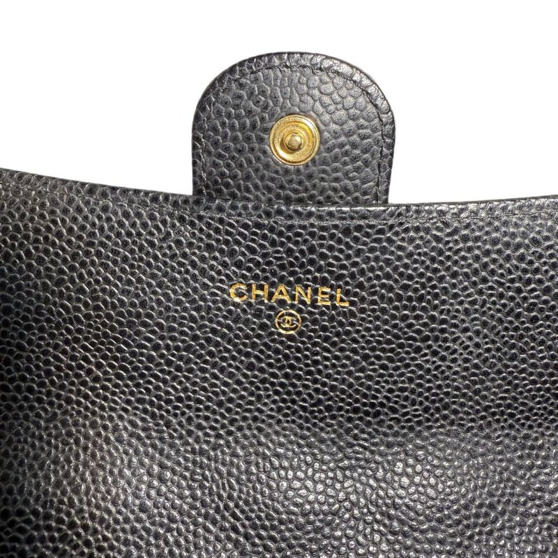 【1742】CHANEL 牛皮皮革Long Wallet金扣長錢包-7