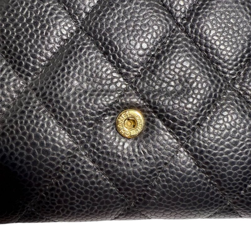 【1742】CHANEL 牛皮皮革Long Wallet金扣長錢包-8