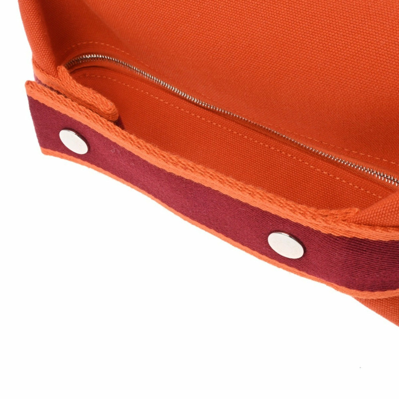 愛馬仕新娘 A 黑色 PM Feu/Rouge H 女士帆布手拿包-3