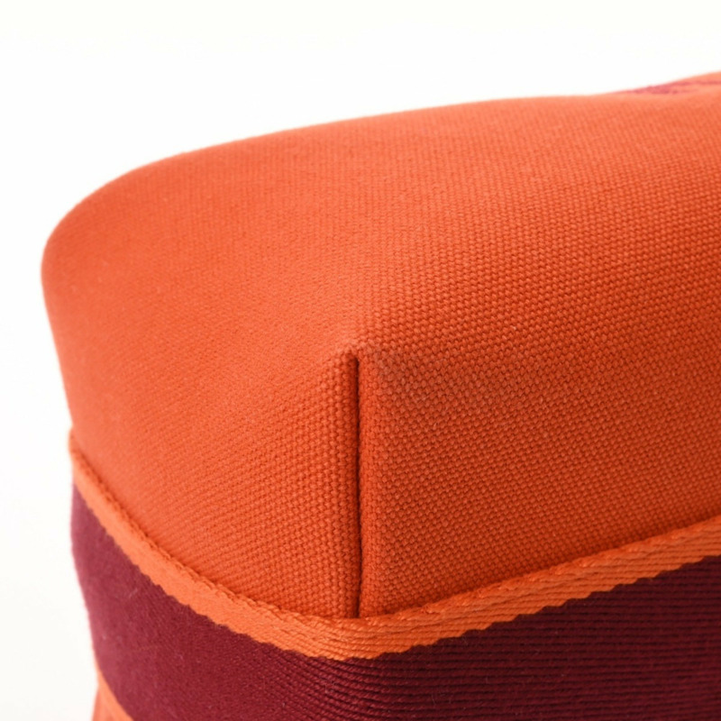 愛馬仕新娘 A 黑色 PM Feu/Rouge H 女士帆布手拿包-6