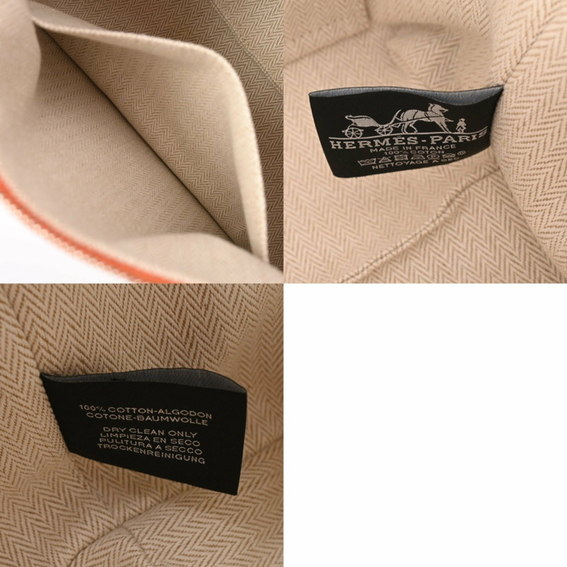 愛馬仕新娘 A 黑色 PM Feu/Rouge H 女士帆布手拿包-10