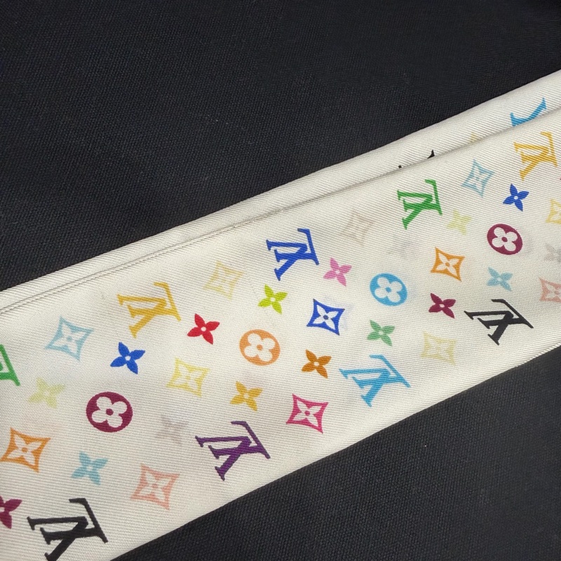 Louis Vuitton LV 村上 隆白彩 Twilly 絲巾-11