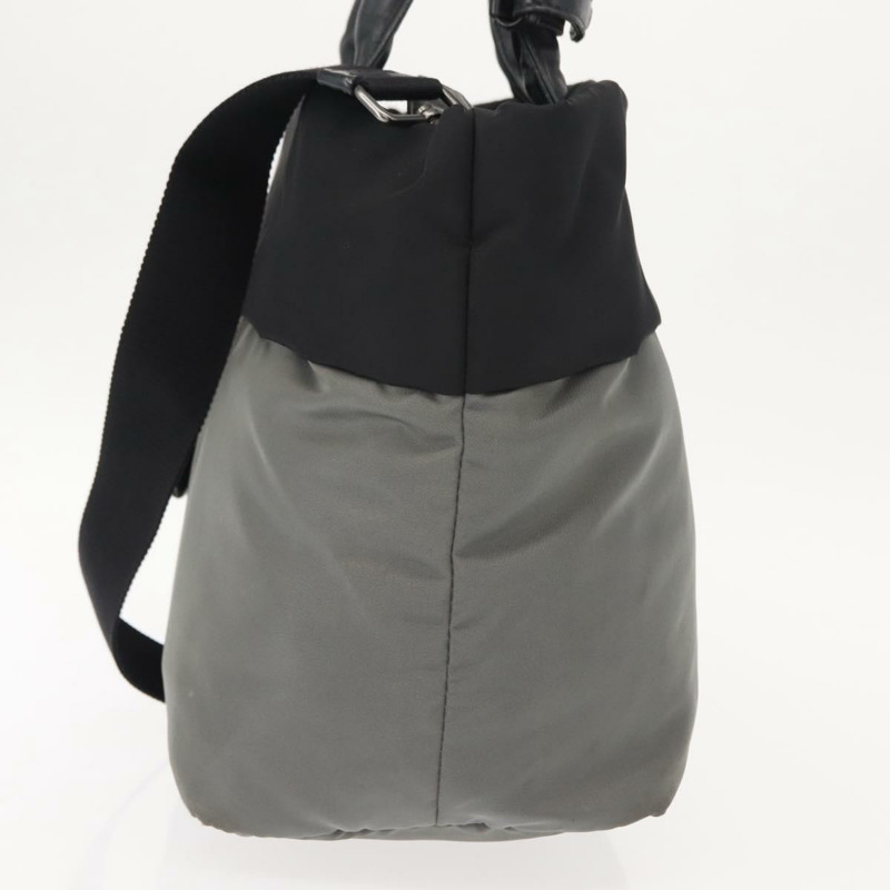 【日本直送】PRADA 尼龍雙肩手提包 黑色 灰色 正品 ep11418-3