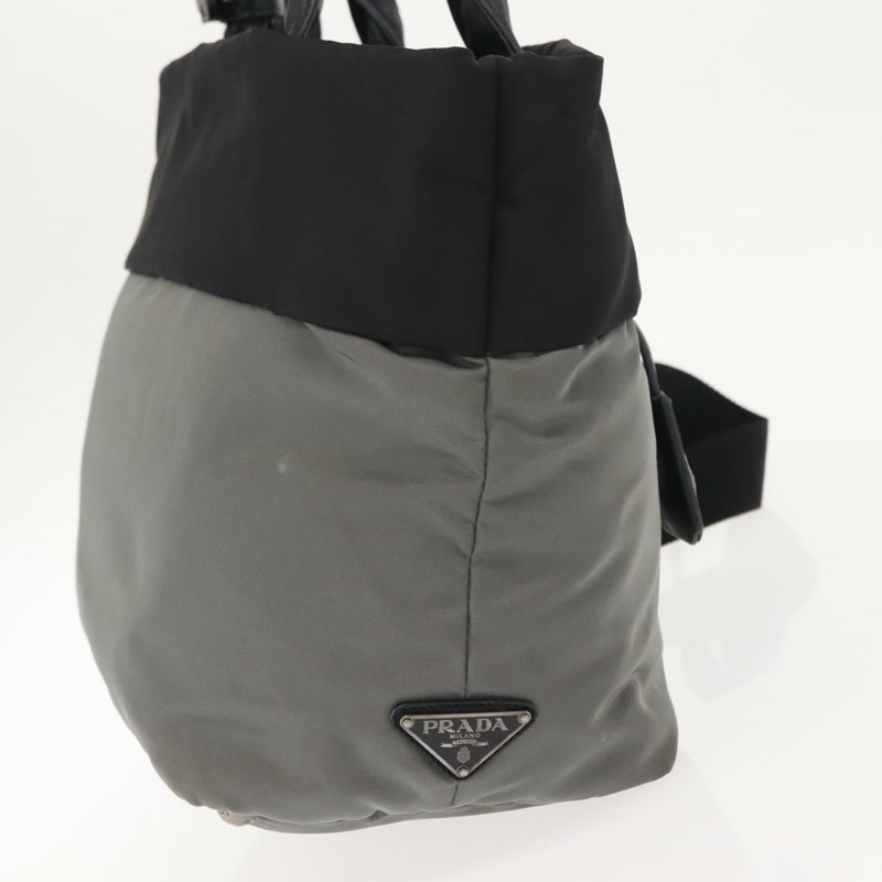 【日本直送】PRADA 尼龍雙肩手提包 黑色 灰色 正品 ep11418-4