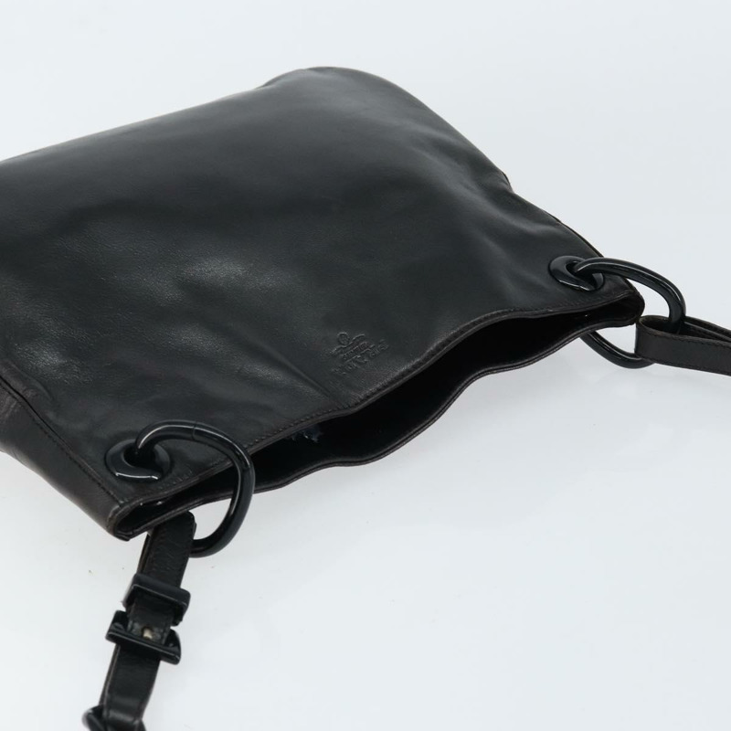 【日本直送】PRADA 黑色皮革鏈條單肩包 正品 146885-5