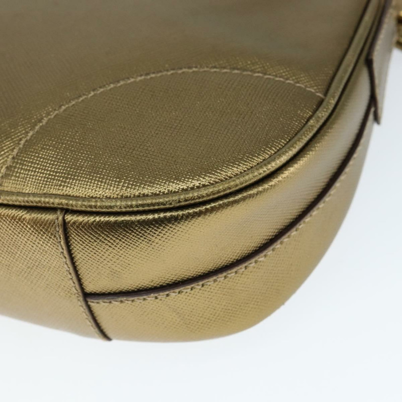 【日本直送】PRADA 單肩包 Safiano 皮革 金色 Auth 149196-14