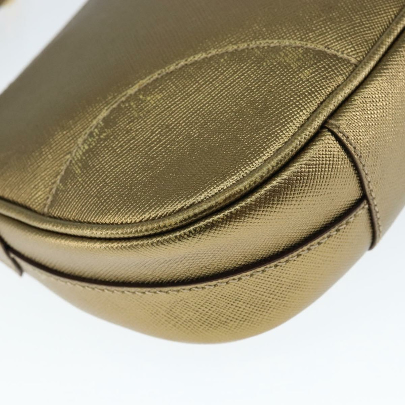 【日本直送】PRADA 單肩包 Safiano 皮革 金色 Auth 149196-15