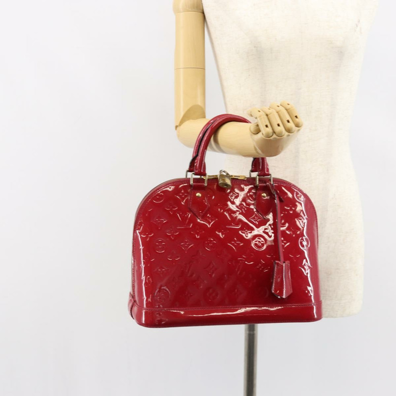 【日本直送】路易威登 Monogram Vernis Alma 小號手包 Rose Andian M91770 LV 正品 149102-23