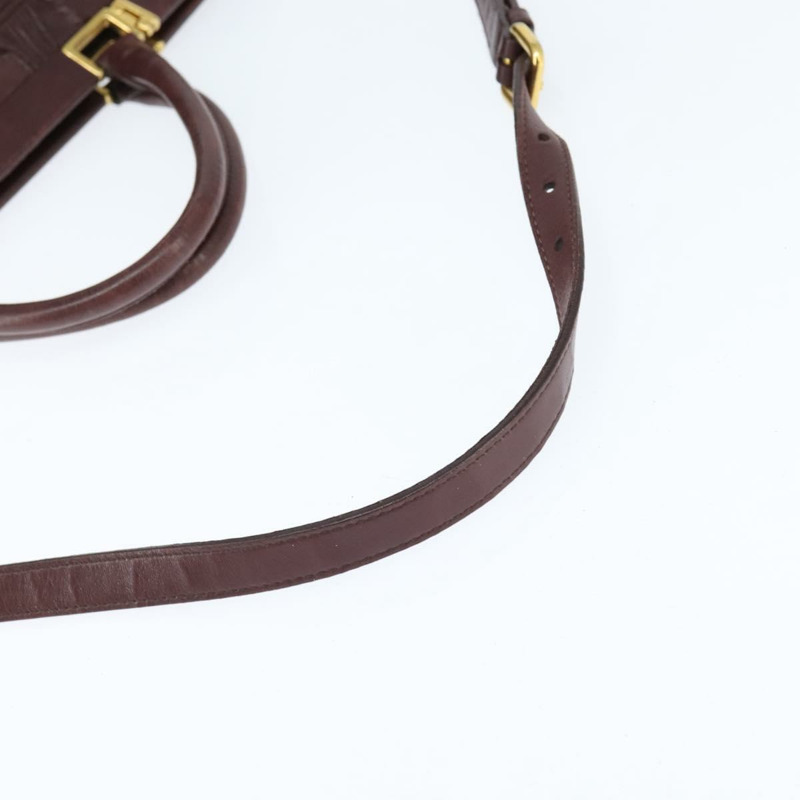 【日本直送】PRADA 褶皺手提包 皮革 兩用 波爾多金 正品 150088-7