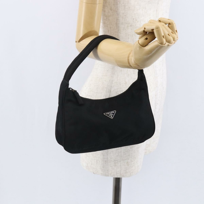 【日本直送】PRADA 尼龍手提包 黑色 銀色 正品 150135-20