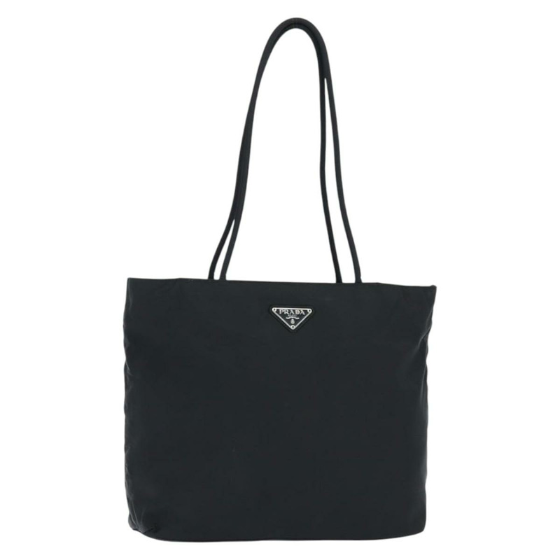 【日本直送】PRADA 尼龍托特包 黑色 銀色 Auth bs30471-0