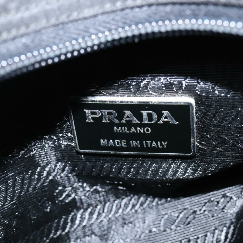 【日本直送】PRADA 尼龍托特包 黑色 銀色 Auth bs30471-9