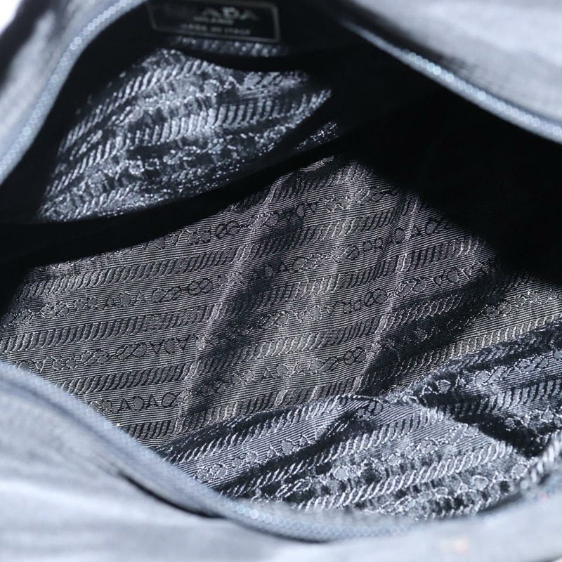 【日本直送】PRADA 尼龍托特包 黑色 銀色 Auth bs30471-10