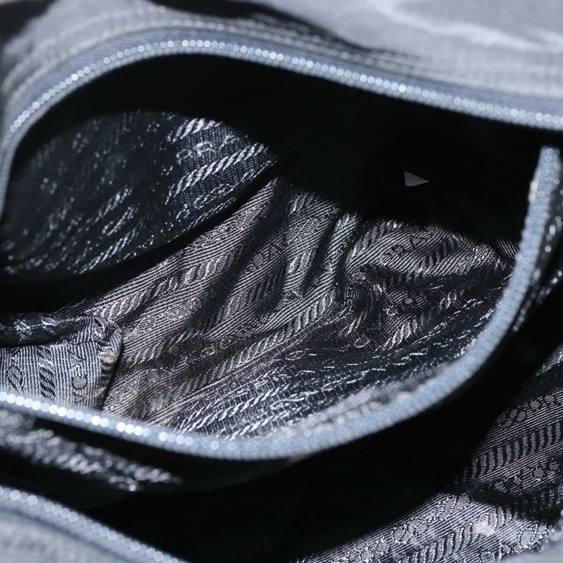 【日本直送】PRADA 尼龍托特包 黑色 銀色 Auth bs30471-19