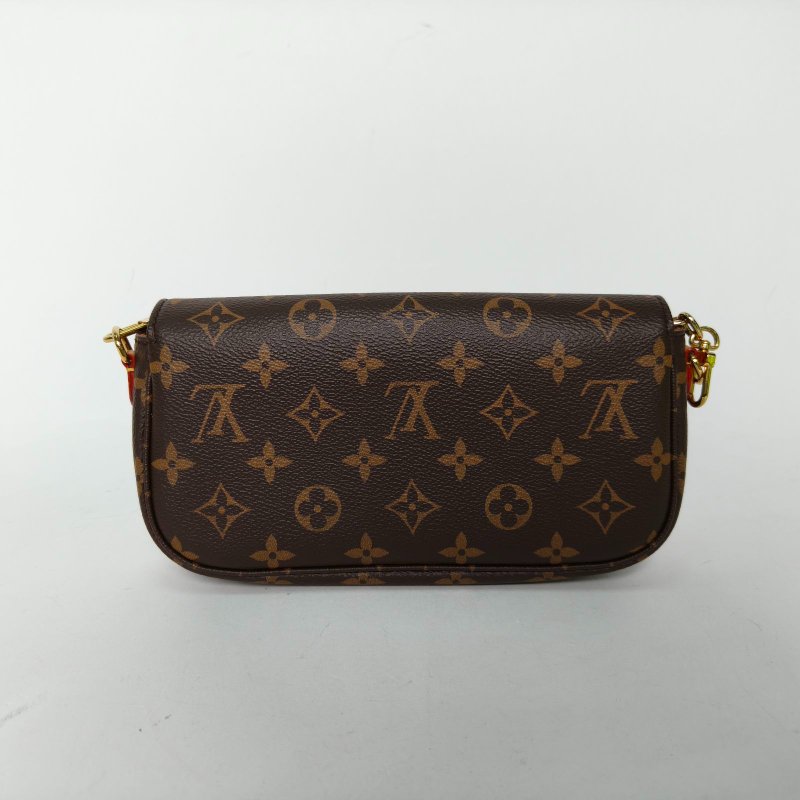 LOUIS VUITTON IVY鏈條腋下包老花PVC金扣晶片肩背包-2