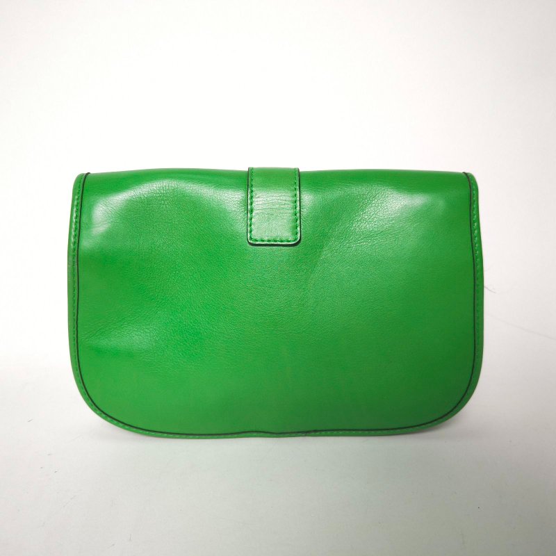 CELINE 綠色牛皮中古斜挎包肩背包-2