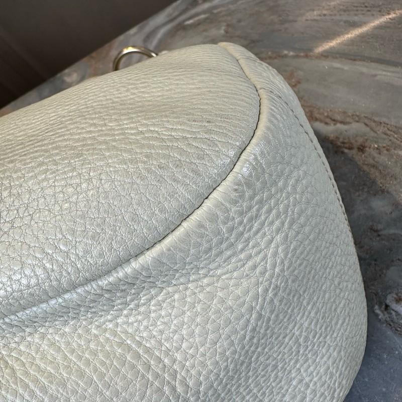 特價❤️Prada 白金全皮hobo肩背包-8