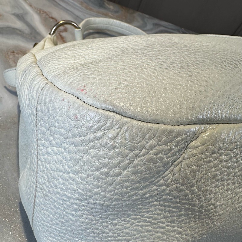 特價❤️Prada 白金全皮hobo肩背包-10