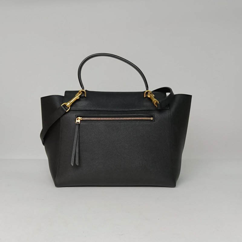 CELINE Belt鯰魚包Mini28黑色牛皮金扣肩背包-2