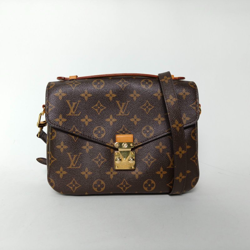 LOUIS VUITTON MetisPochette郵差包老花PVC金扣2016肩背包-0