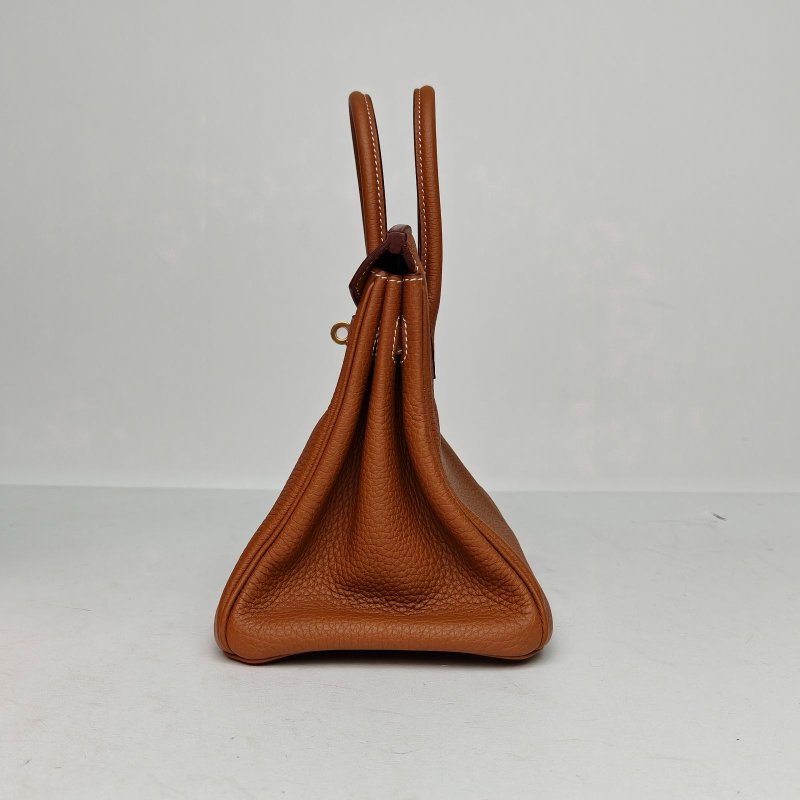 HERMES Birkin2537金棕色Togo皮Y刻金扣肩背包-1