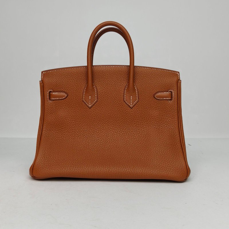 HERMES Birkin2537金棕色Togo皮Y刻金扣肩背包-2