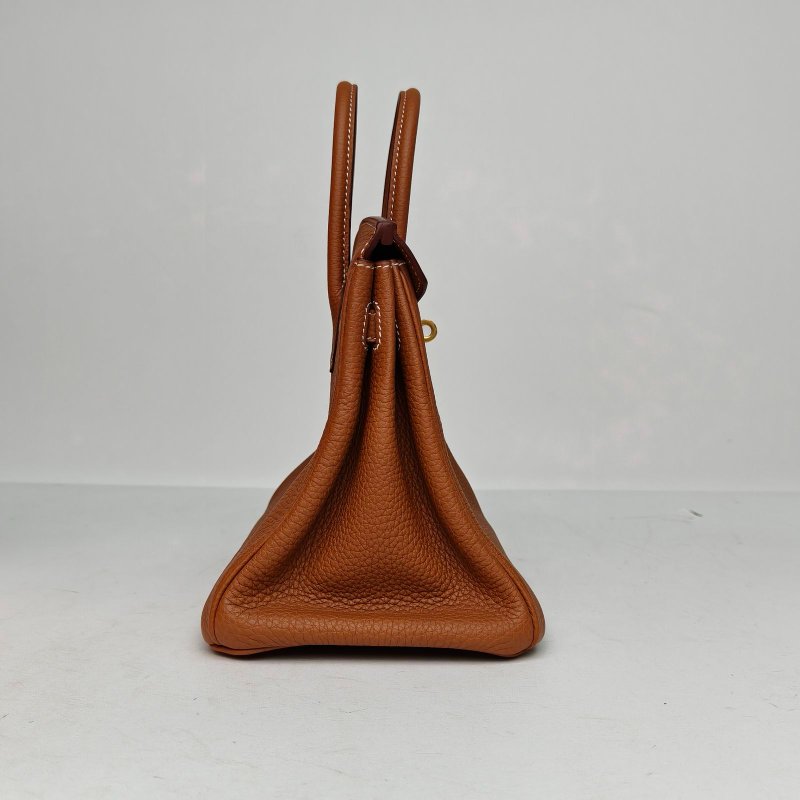 HERMES Birkin2537金棕色Togo皮Y刻金扣肩背包-3