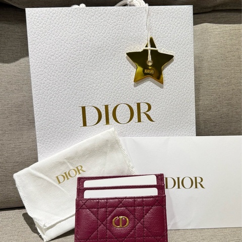 Dior caro系列 23年新款 酒紅色 卡夾 全新✨專櫃價一半 送禮 自用