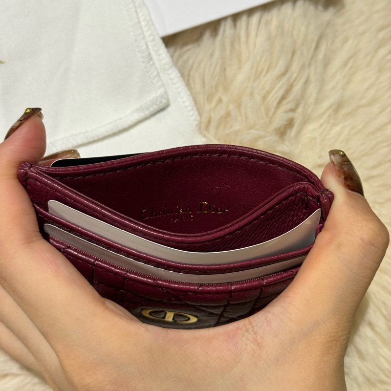 Dior caro系列 23年新款 酒紅色 卡夾 全新✨專櫃價一半 送禮 自用-4