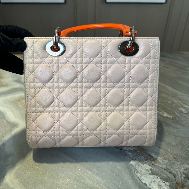 Dior/迪奧 lady dior三拼色五格戴妃包手提包肩背包-1