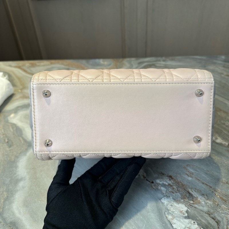 Dior/迪奧 lady dior三拼色五格戴妃包手提包肩背包-4