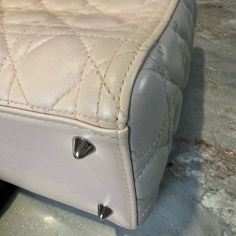 Dior/迪奧 lady dior三拼色五格戴妃包手提包肩背包-7