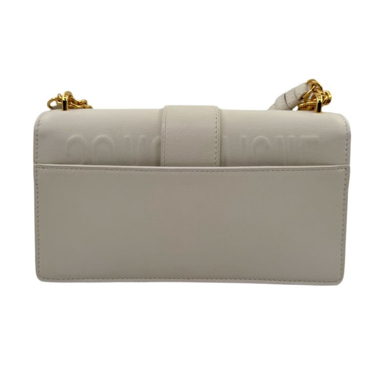 DiorDior 30 Montaigne 白色皮革鏈條包肩包斜背包-1