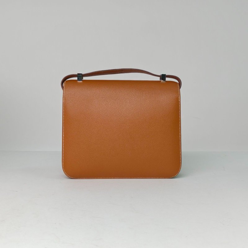 HERMES Constance康康2437金棕色Epsom皮D刻銀扣肩背包-2