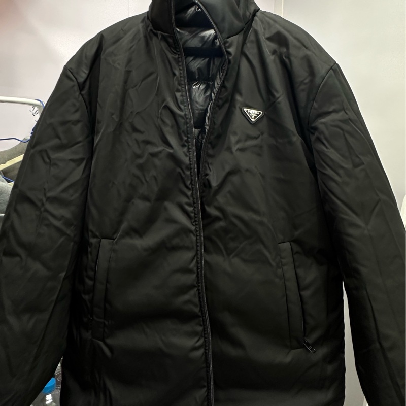 普拉達/Prada黑色雙面穿羽絨外套 超級好穿，L碼-2