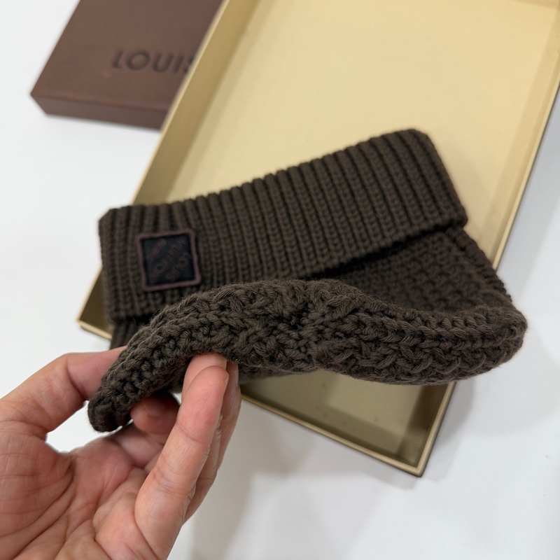 LV 咖啡色 羊毛 毛帽 羊毛帽 毛線帽 帽子-4