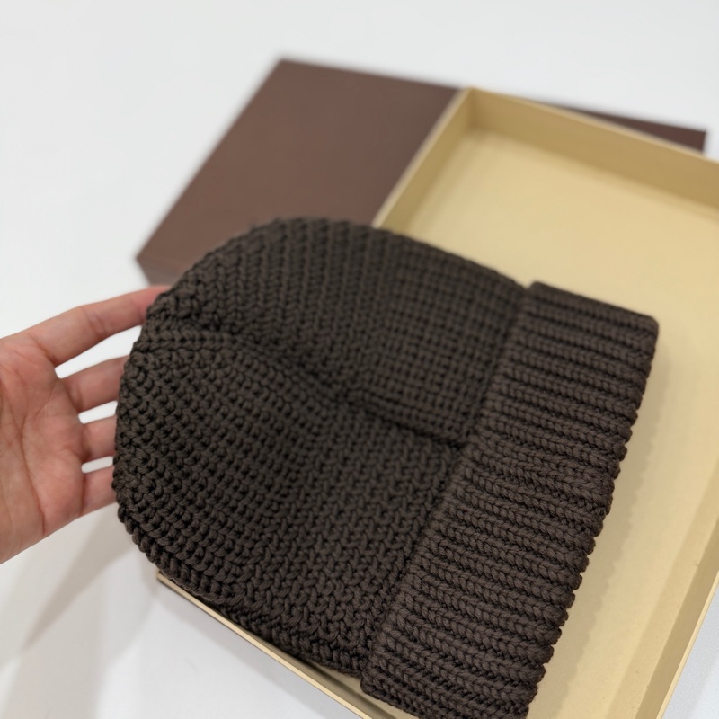 LV 咖啡色 羊毛 毛帽 羊毛帽 毛線帽 帽子-5