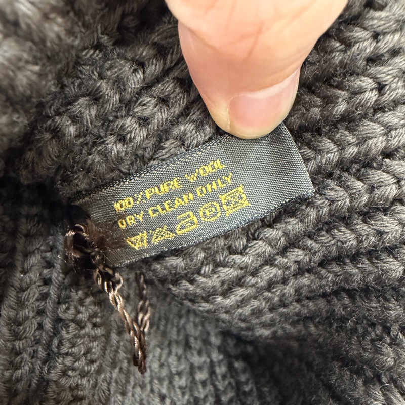 LV 咖啡色 羊毛 毛帽 羊毛帽 毛線帽 帽子-8