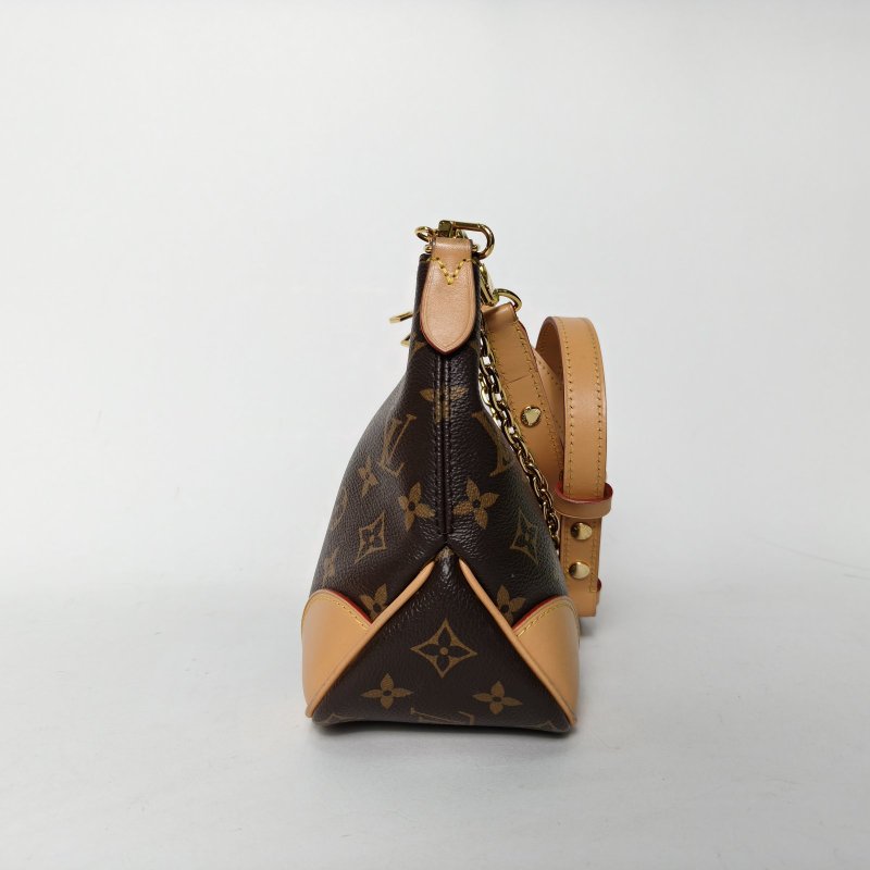 LOUIS VUITTON BOULOGNE牛角包可拆卸肩帶老花PVC晶片肩背包-1