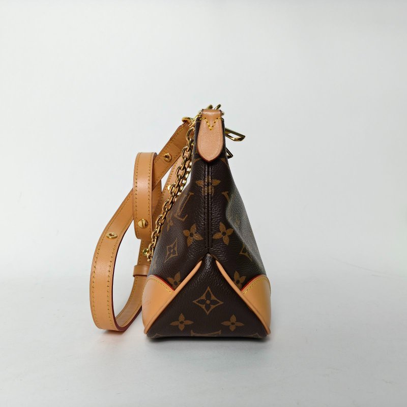 LOUIS VUITTON BOULOGNE牛角包可拆卸肩帶老花PVC晶片肩背包-3