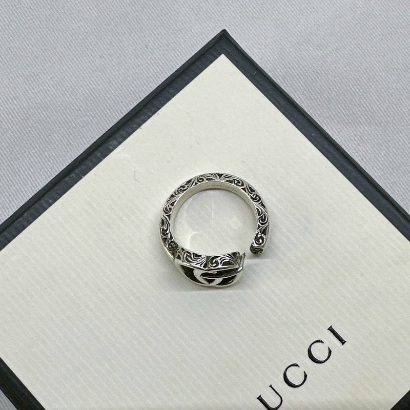 GUCCI 雙G鑰匙圖案戒指-5