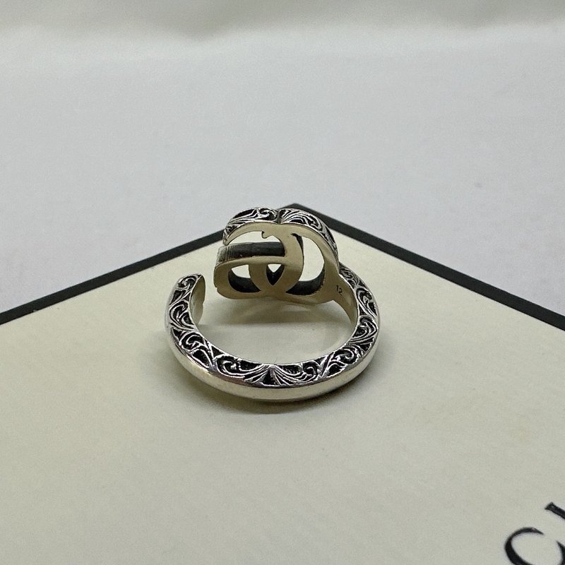 GUCCI 雙G鑰匙圖案戒指-6