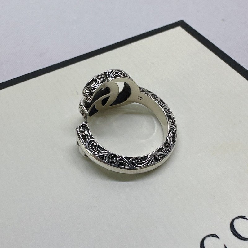 GUCCI 雙G鑰匙圖案戒指-3