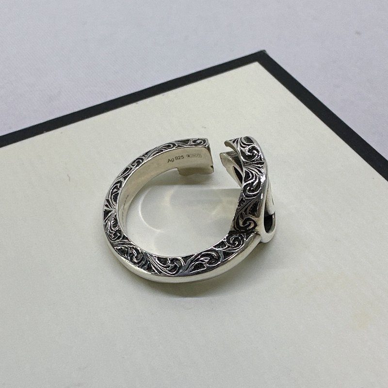 GUCCI 雙G鑰匙圖案戒指-4