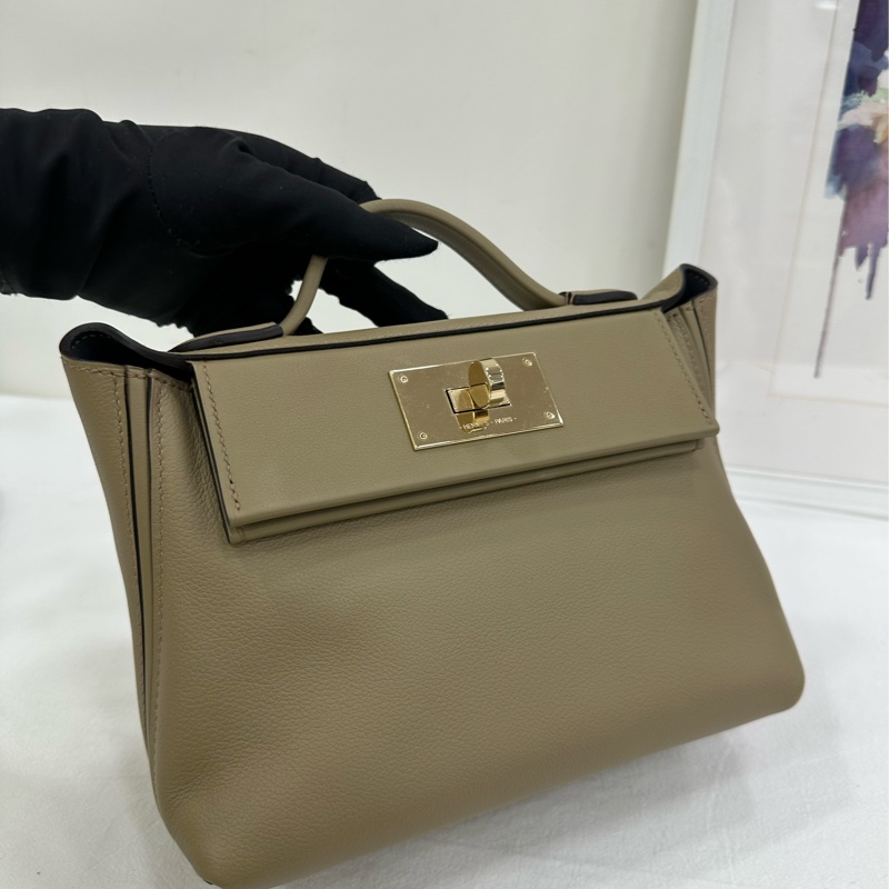Hermes 8Q馬爾法米金扣 mini 2424，W刻，evercolor，閒置成色 有購證-6
